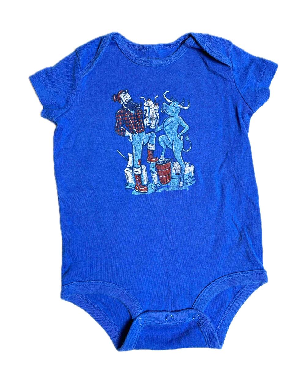 Paul & Babe Milkshake Cheers Baby Onesie 12 months Minnesota, Rare out of print